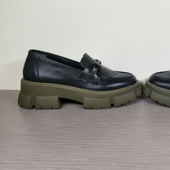 Steve Madden Trifecta Platform Loafer, Black Leather, Womens Size 8.5 M - Picture 7 of 13